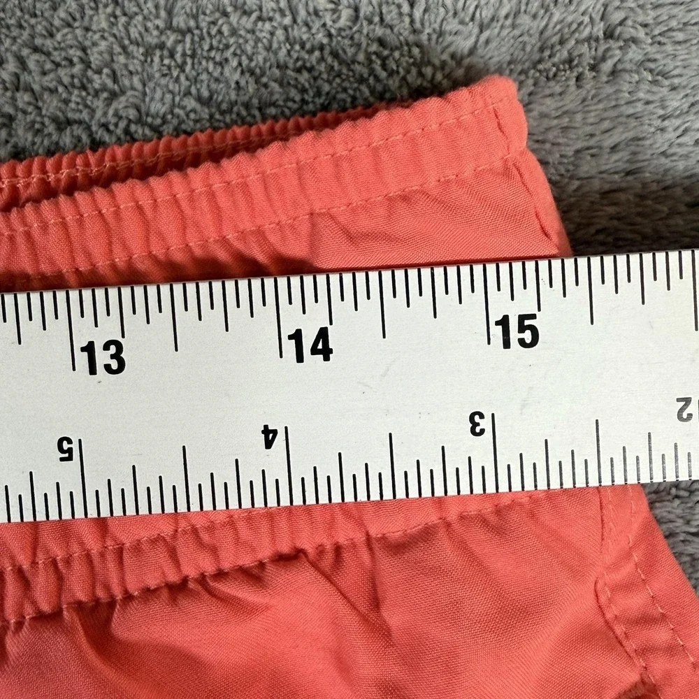 Adidas Swim Shorts Mens Medium Orange Trefoil Logo Mesh Lined Pockets Trunks